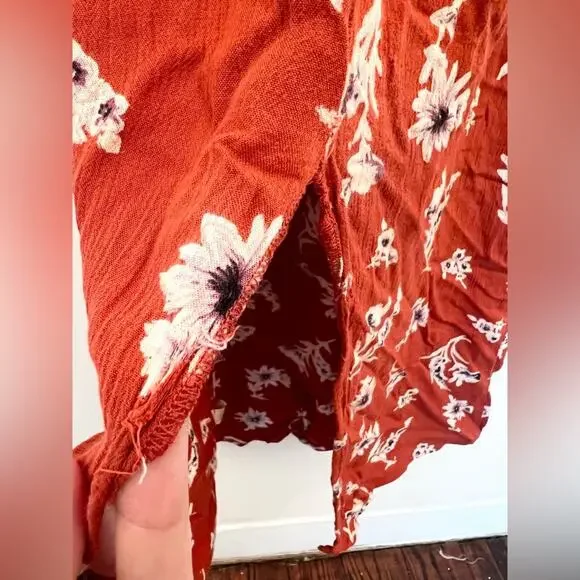 Christy Dawn Mia dress in Crimson Vine Cottagecore orange floral XS sustainable - Picture 13 of 14